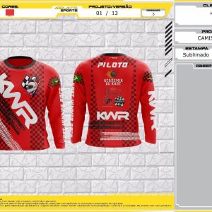 Camisa Manga Longa Vermelha KWR 2025